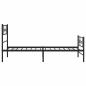 Preview: Bettgestell mit Kopf- und Fußteil Metall Schwarz 80x200 cm