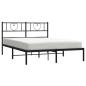 Preview: Bettgestell mit Kopfteil Metall Schwarz 120x200 cm