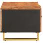 Preview: Couchtisch Braun und Schwarz 80x50x40 cm Massivholz Mango