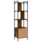 Preview: Bücherregal mit Tür Räuchereiche 44,5x30x154,5 cm Holzwerkstoff