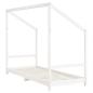 Preview: Kinderbett Weiß 80x200 cm Massivholz Kiefer