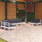 Preview: ARDEBO.de - 8-tlg. Garten-Lounge-Set mit Kissen Kiefer Massivholz
