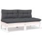 Preview: 8-tlg. Garten-Lounge-Set mit Kissen Kiefer Massivholz