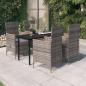 Preview: ARDEBO.de - 5-tlg. Garten-Essgruppe mit Kissen Grau
