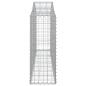 Preview: Gabionen mit Hochbogen 5 Stk. 200x30x80/100 cm Verzinktes Eisen