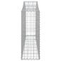Preview: Gabionen mit Hochbogen 12 Stk. 200x30x80/100cm Verzinktes Eisen