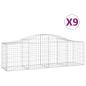 Preview: Gabionen mit Hochbogen 9 Stk. 200x50x60/80 cm Verzinktes Eisen