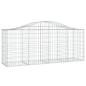 Preview: Gabionen mit Hochbogen 15 Stk. 200x50x80/100cm Verzinktes Eisen