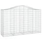 Preview: Gabionen mit Hochbogen 7 Stk. 200x50x120/140cm Verzinktes Eisen