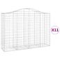 Preview: Gabionen mit Hochbogen 11Stk. 200x50x140/160cm Verzinktes Eisen