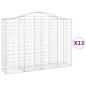 Preview: Gabionen mit Hochbogen 13Stk. 200x50x140/160cm Verzinktes Eisen
