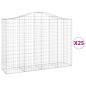 Preview: Gabionen mit Hochbogen 25Stk. 200x50x140/160cm Verzinktes Eisen