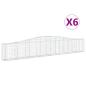 Preview: Gabionen mit Hochbogen 6 Stk. 400x30x60/80 cm Verzinktes Eisen