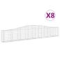 Preview: Gabionen mit Hochbogen 8 Stk. 400x30x60/80 cm Verzinktes Eisen