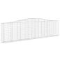 Preview: Gabionen mit Hochbogen 9 Stk. 400x30x100/120cm Verzinktes Eisen