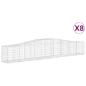 Preview: Gabionen mit Hochbogen 8 Stk. 400x50x60/80cm Verzinktes Eisen