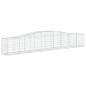 Preview: Gabionen mit Hochbogen 25 Stk. 400x50x60/80cm Verzinktes Eisen