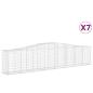 Preview: Gabionen mit Hochbogen 7 Stk. 400x50x80/100cm Verzinktes Eisen
