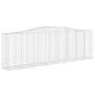 Preview: Gabionen mit Hochbogen 2 Stk. 400x50x120/140cm Verzinktes Eisen
