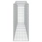 Preview: Gabionen mit Hochbogen 2 Stk. 400x50x120/140cm Verzinktes Eisen