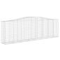 Preview: Gabionen mit Hochbogen 7 Stk. 400x50x120/140cm Verzinktes Eisen
