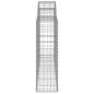Preview: Gabionen mit Hochbogen 8 Stk. 200x30x100/120cm Verzinktes Eisen