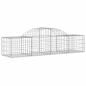 Preview: Gabionen mit Hochbogen 4 Stk. 200x50x40/60 cm Verzinktes Eisen