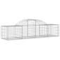 Preview: Gabionen mit Hochbogen 10 Stk. 200x50x40/60 cm Verzinktes Eisen