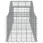 Preview: Gabionen mit Hochbogen 12 Stk. 200x50x40/60 cm Verzinktes Eisen
