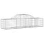 Preview: Gabionen mit Hochbogen 18 Stk. 200x50x40/60 cm Verzinktes Eisen
