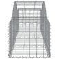 Preview: Gabionen mit Hochbogen 18 Stk. 200x50x40/60 cm Verzinktes Eisen