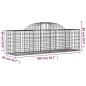 Preview: Gabionen mit Hochbogen 8 Stk. 200x50x60/80 cm Verzinktes Eisen
