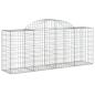 Preview: Gabionen mit Hochbogen 2 Stk. 200x50x80/100 cm Verzinktes Eisen