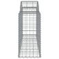 Preview: Gabionen mit Hochbogen 2 Stk. 200x50x80/100 cm Verzinktes Eisen