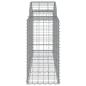 Preview: Gabionen mit Hochbogen 11 Stk. 200x50x80/100cm Verzinktes Eisen
