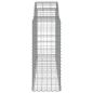 Preview: Gabionen mit Hochbogen 4 Stk. 200x50x100/120cm Verzinktes Eisen