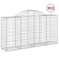 Preview: Gabionen mit Hochbogen 11 Stk 200x50x100/120cm Verzinktes Eisen