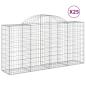 Preview: Gabionen mit Hochbogen 25 Stk 200x50x100/120cm Verzinktes Eisen