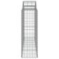 Preview: Gabionen mit Hochbogen 2 Stk. 200x50x120/140cm Verzinktes Eisen