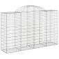 Preview: Gabionen mit Hochbogen 4 Stk. 200x50x120/140cm Verzinktes Eisen