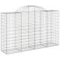 Preview: Gabionen mit Hochbogen 9 Stk. 200x50x120/140cm Verzinktes Eisen