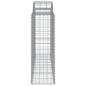 Preview: Gabionen mit Hochbogen 9 Stk. 200x50x120/140cm Verzinktes Eisen