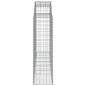 Preview: Gabionen mit Hochbogen 2 Stk. 200x50x140/160cm Verzinktes Eisen