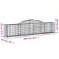 Preview: Gabionen mit Hochbogen 8 Stk. 300x30x60/80 cm Verzinktes Eisen