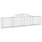 Preview: Gabionen mit Hochbogen 10 Stk. 300x30x60/80 cm Verzinktes Eisen