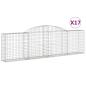 Preview: Gabionen mit Hochbogen 17 Stk. 300x30x80/100cm Verzinktes Eisen