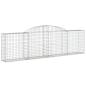 Preview: Gabionen mit Hochbogen 17 Stk. 300x30x80/100cm Verzinktes Eisen