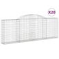 Preview: Gabionen mit Hochbogen 20 Stk 300x30x100/120cm Verzinktes Eisen