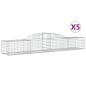Preview: Gabionen mit Hochbogen 5 Stk. 300x50x40/60 cm Verzinktes Eisen