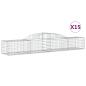 Preview: Gabionen mit Hochbogen 15 Stk. 300x50x40/60 cm Verzinktes Eisen
